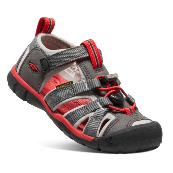 Keen Other - Keen Kids Seacamp II CNX Red Gray Waterproof Durable Outdoor Sandals Size 4